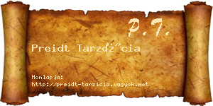 Preidt Tarzícia névjegykártya